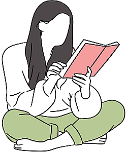 Poster of a woman reading