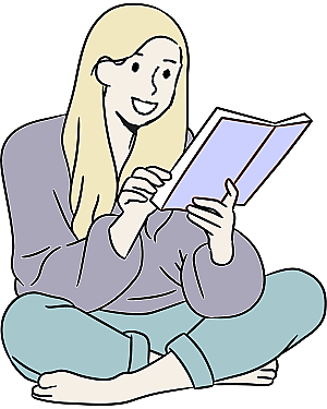 Poster of a woman reading